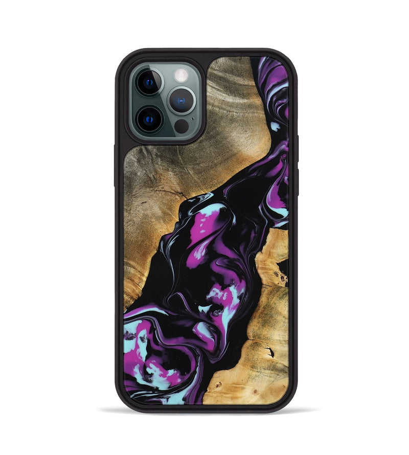 iPhone 12 Pro Wood Phone Case - Nita (Purple, 799491)