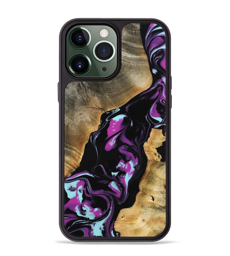iPhone 13 Pro Max Wood Phone Case - Nita (Purple, 799491)