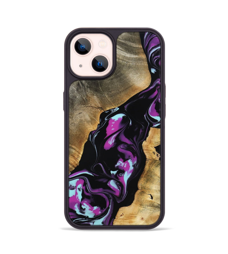 iPhone 14 Wood Phone Case - Nita (Purple, 799491)