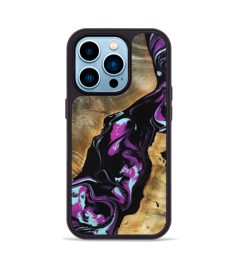 iPhone 14 Pro Wood Phone Case - Nita (Purple, 799491)