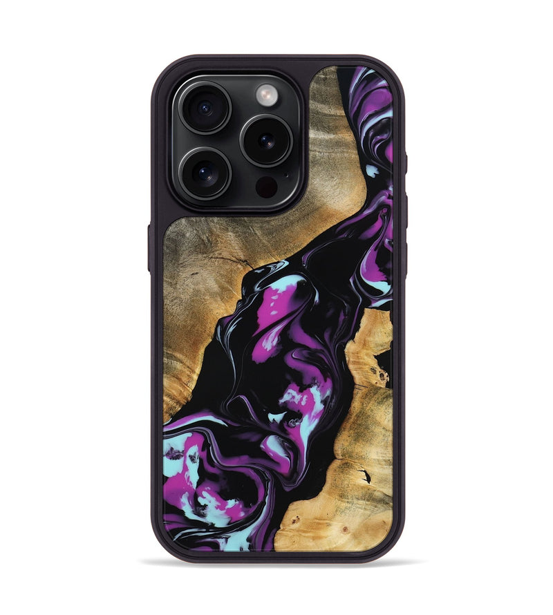 iPhone 15 Pro Wood Phone Case - Nita (Purple, 799491)