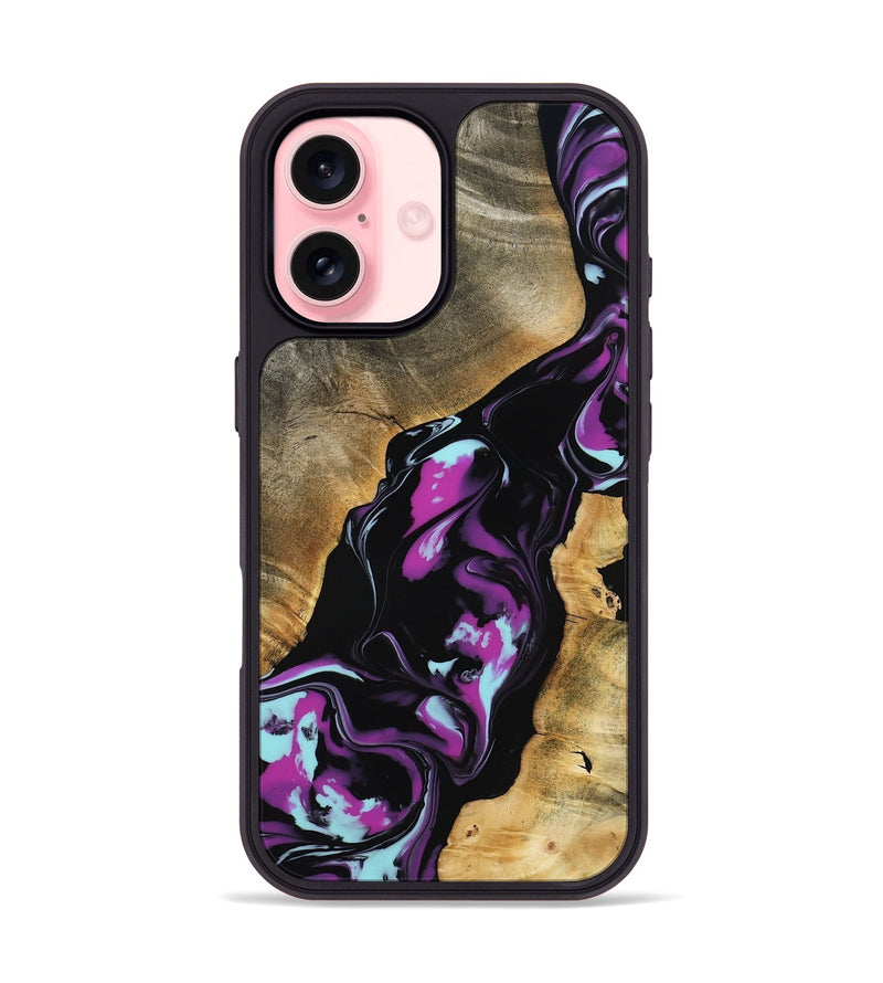 iPhone 16 Wood Phone Case - Nita (Purple, 799491)