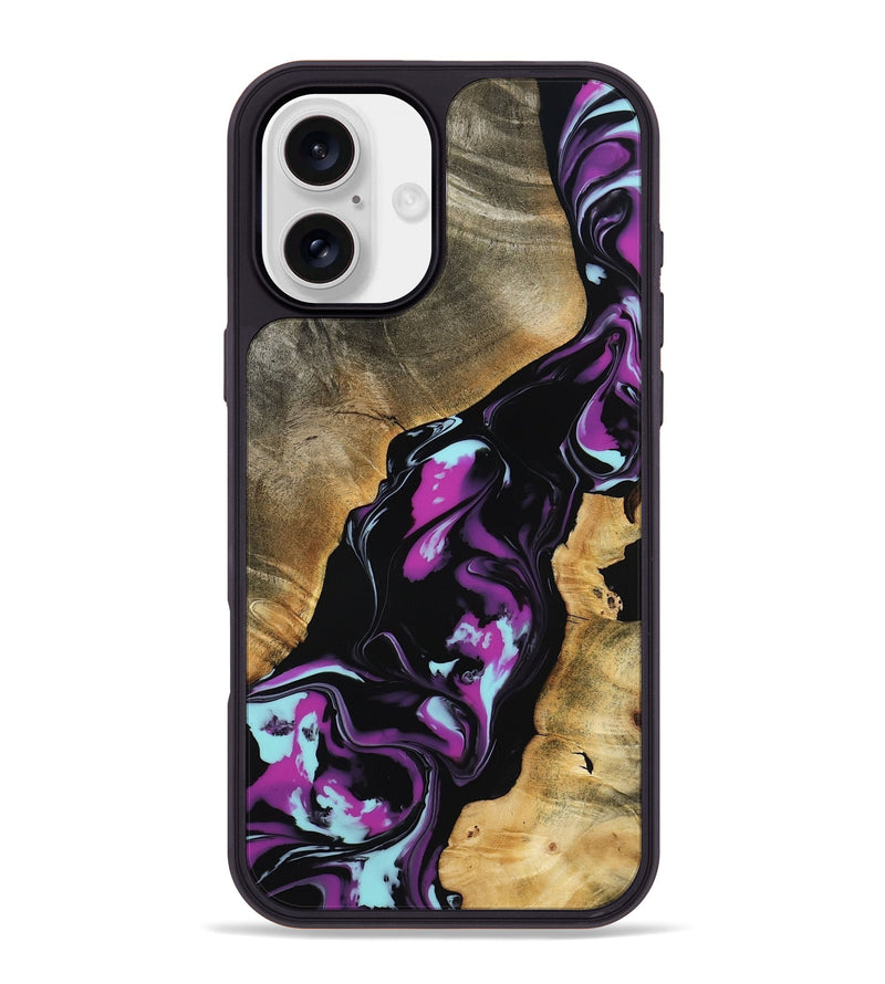 iPhone 16 Plus Wood Phone Case - Nita (Purple, 799491)