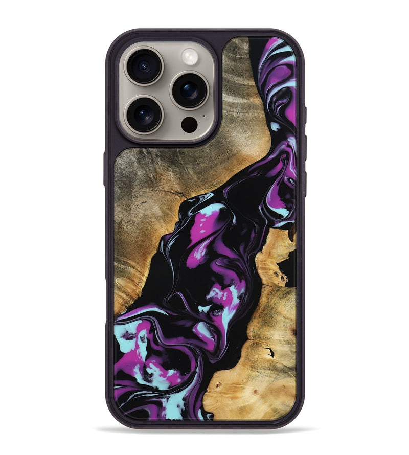 iPhone 16 Pro Max Wood Phone Case - Nita (Purple, 799491)