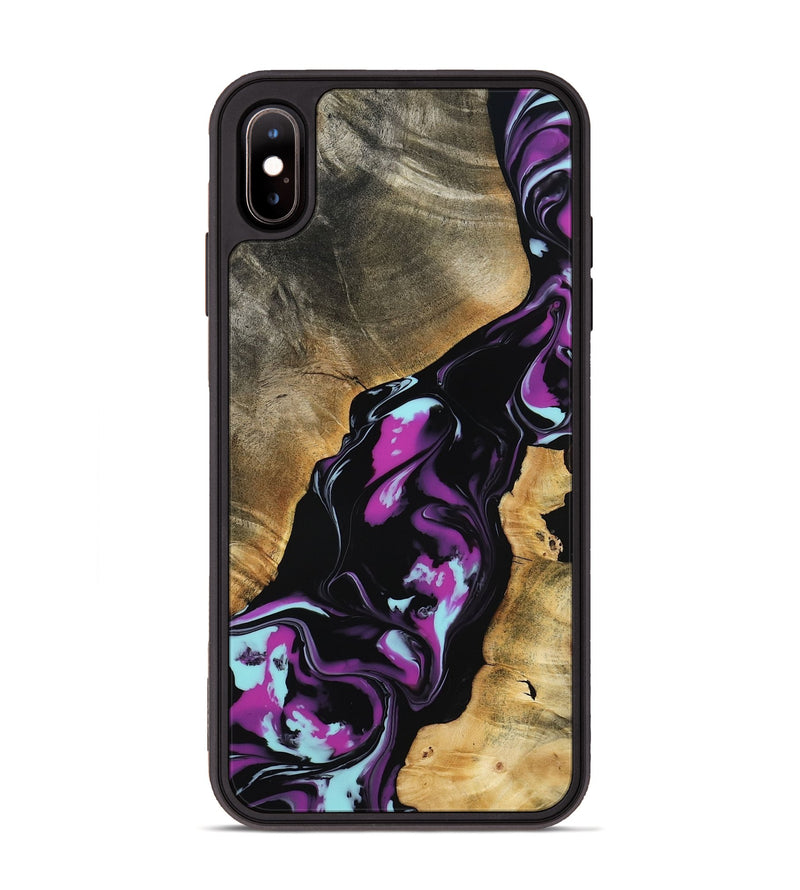iPhone Xs Max Wood Phone Case - Nita (Purple, 799491)