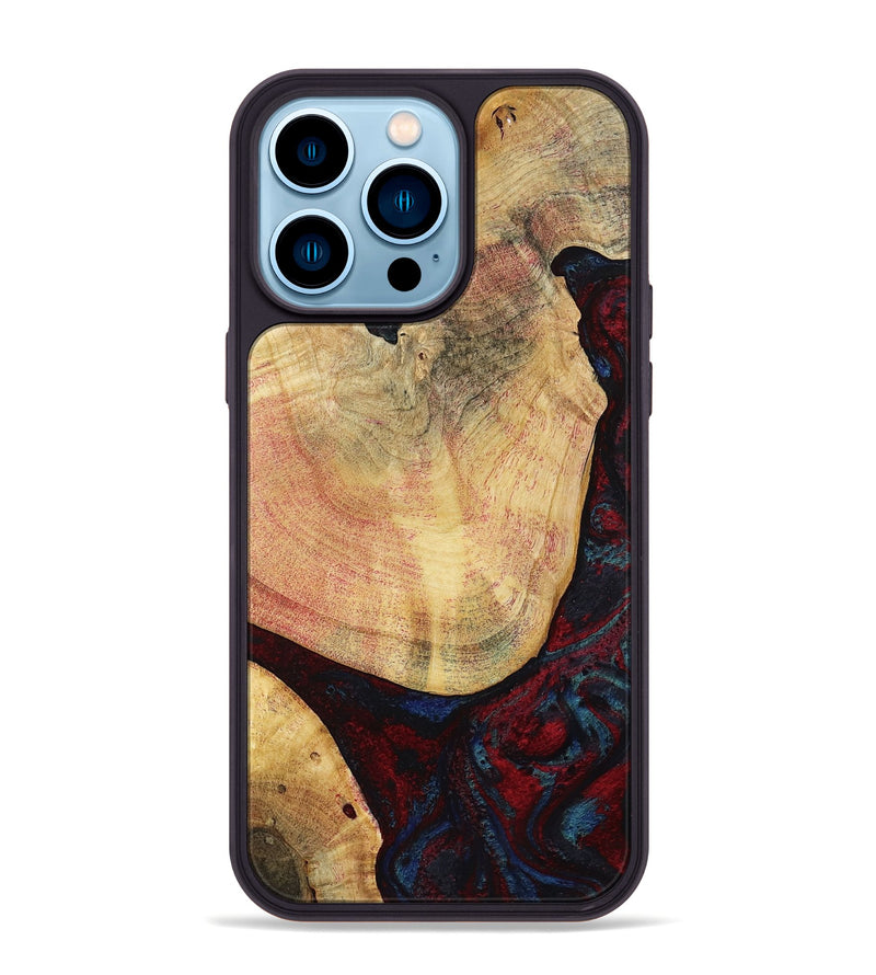iPhone 14 Pro Max Wood Phone Case - Charley (Red, 799495)