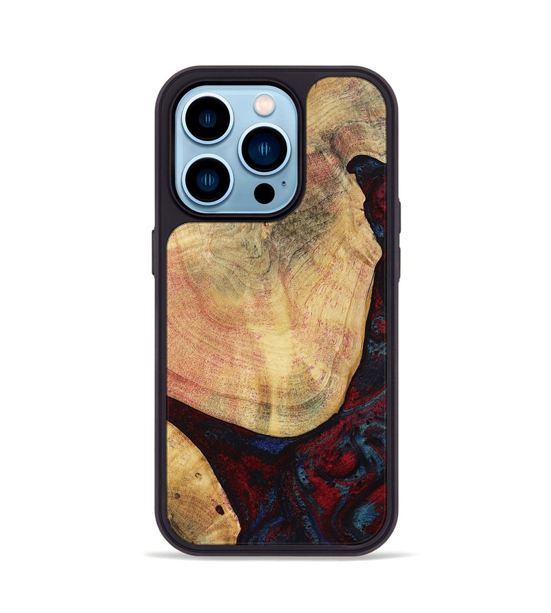 iPhone 14 Pro Wood Phone Case - Charley (Red, 799495)