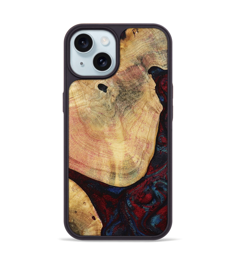 iPhone 15 Wood Phone Case - Charley (Red, 799495)
