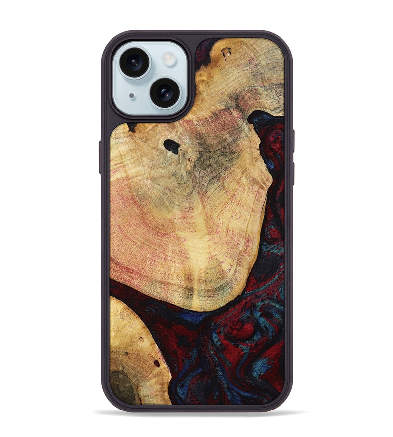 iPhone 15 Plus Wood Phone Case - Charley (Red, 799495)