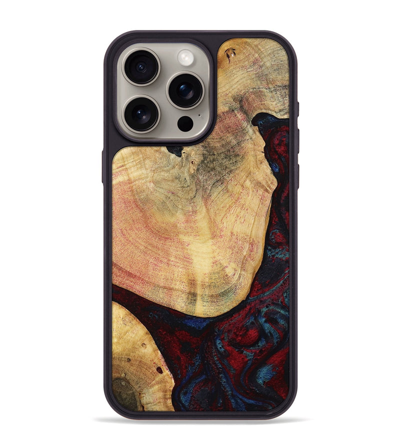 iPhone 15 Pro Max Wood Phone Case - Charley (Red, 799495)