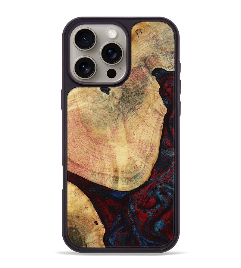 iPhone 16 Pro Max Wood Phone Case - Charley (Red, 799495)