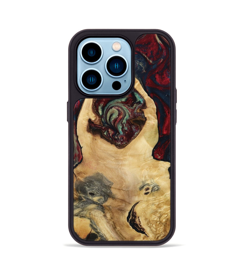 iPhone 14 Pro Wood Phone Case - Jeffrey (Red, 799496)