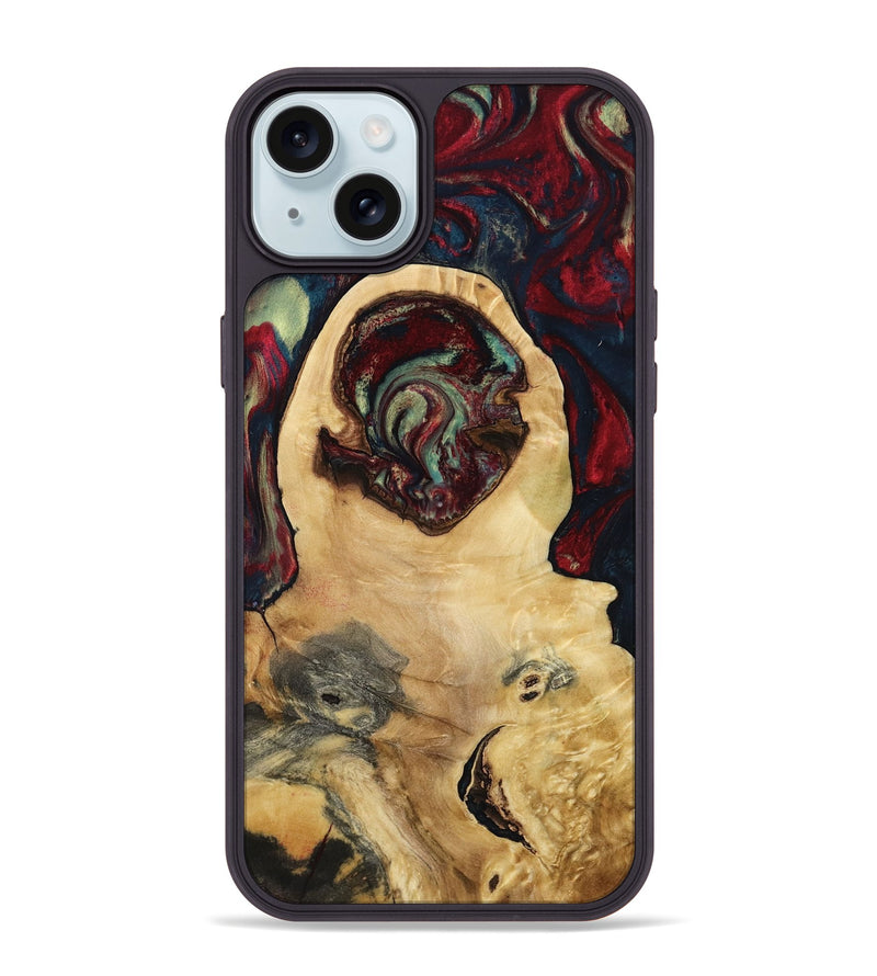 iPhone 15 Plus Wood Phone Case - Jeffrey (Red, 799496)