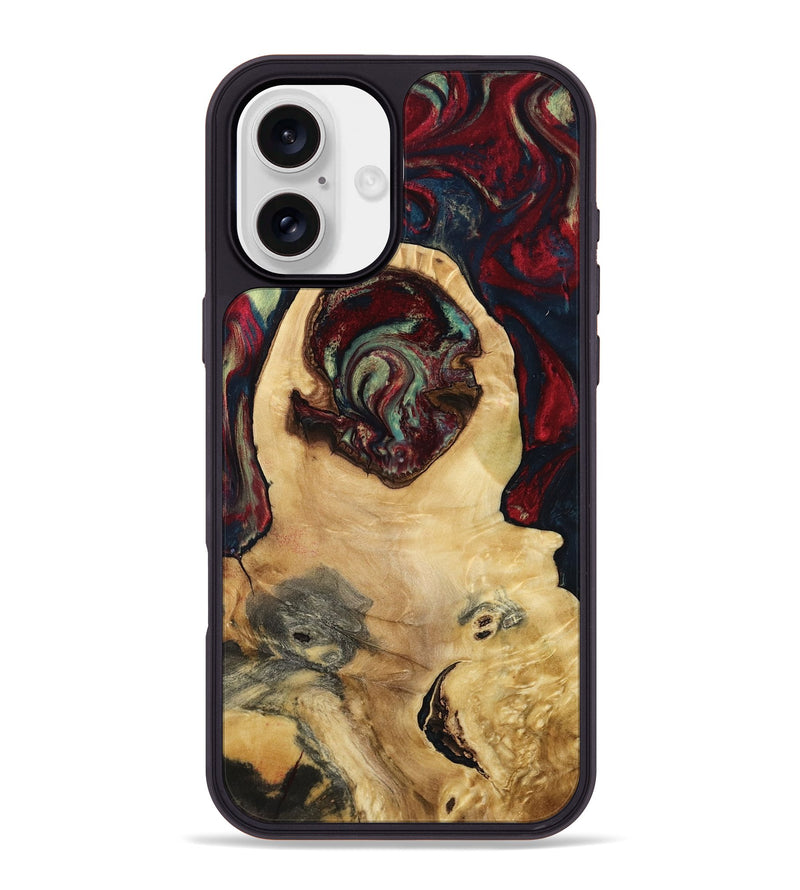 iPhone 16 Plus Wood Phone Case - Jeffrey (Red, 799496)
