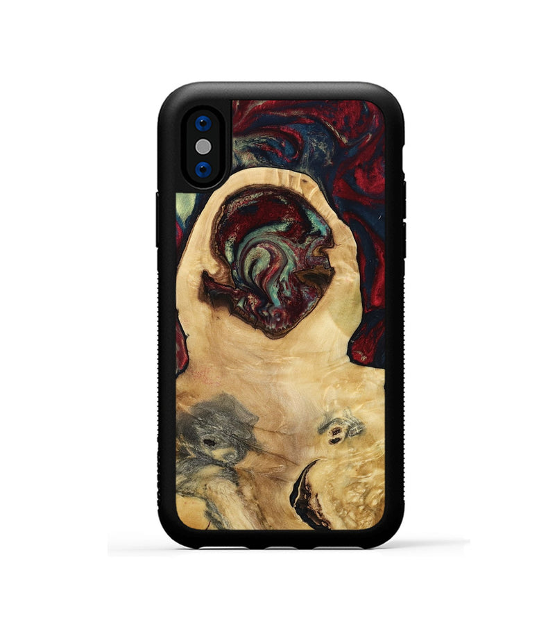 iPhone Xs Wood Phone Case - Jeffrey (Red, 799496)