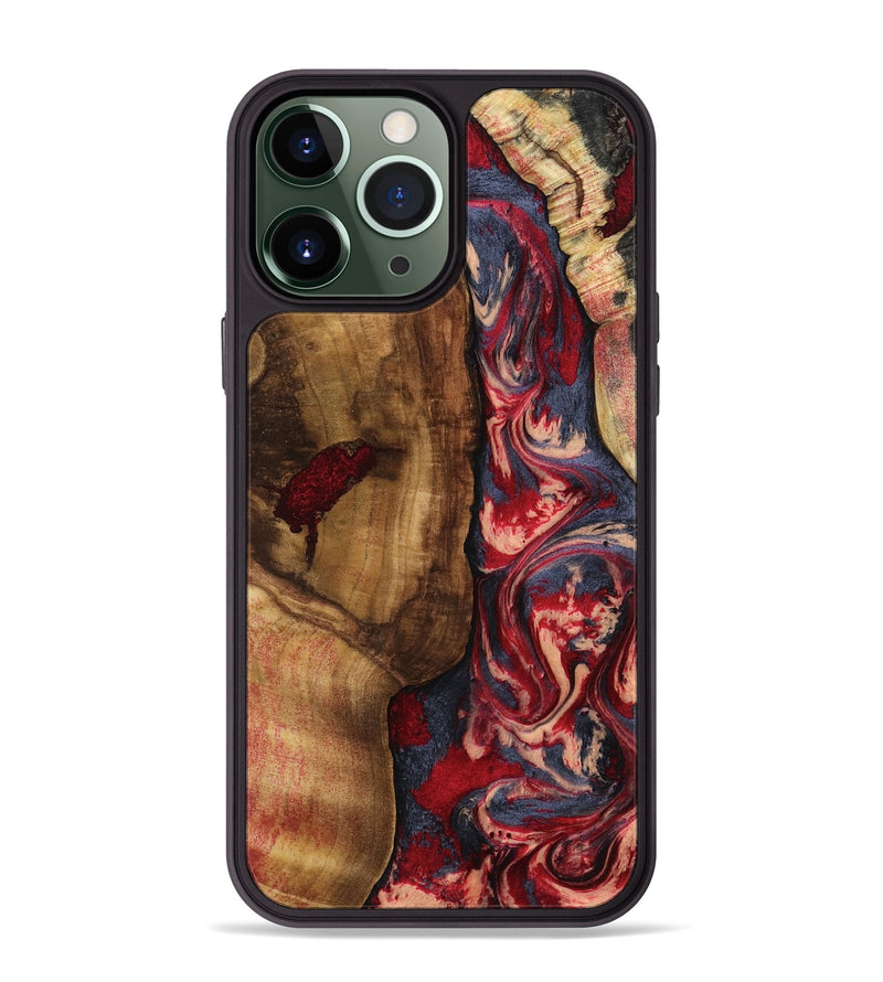 iPhone 13 Pro Max Wood Phone Case - Avah (Red, 799497)