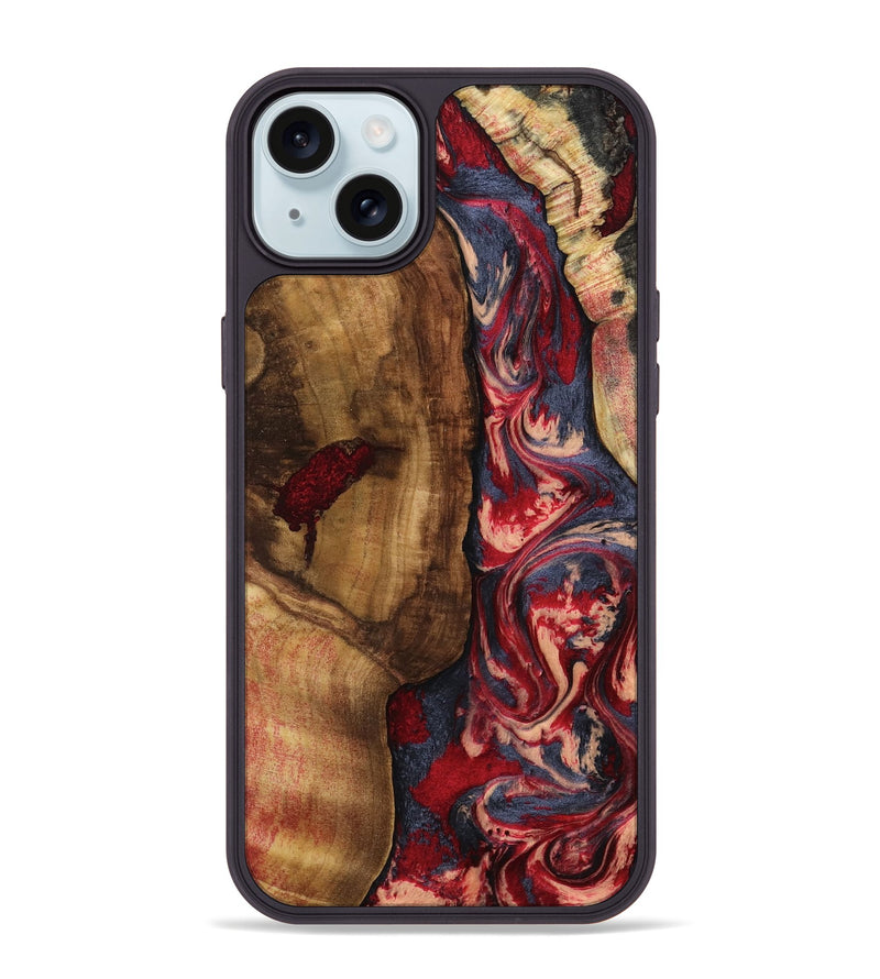 iPhone 15 Plus Wood Phone Case - Avah (Red, 799497)