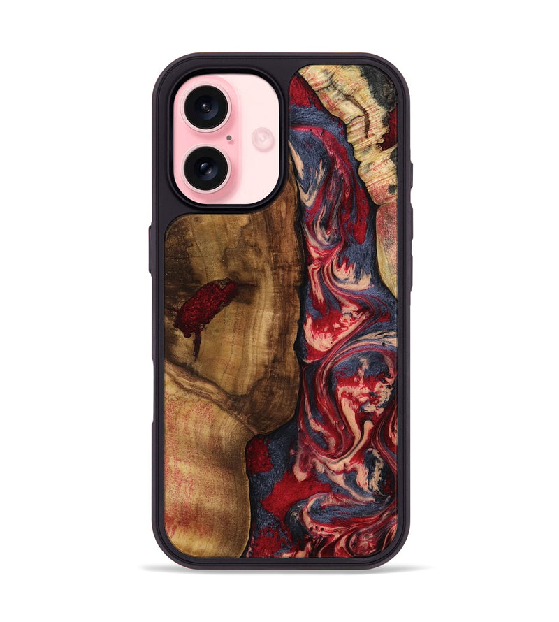 iPhone 16 Wood Phone Case - Avah (Red, 799497)
