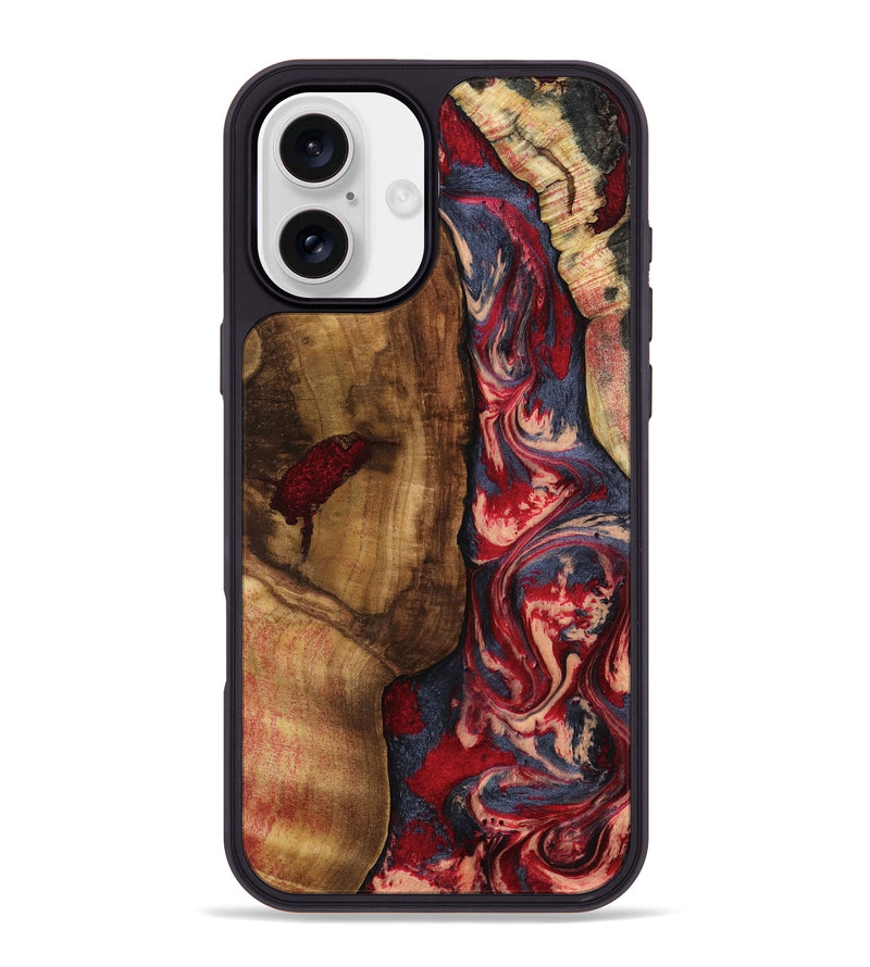 iPhone 16 Plus Wood Phone Case - Avah (Red, 799497)