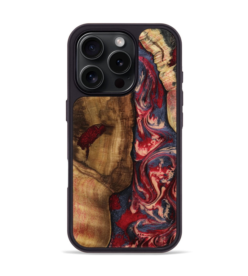 iPhone 16 Pro Wood Phone Case - Avah (Red, 799497)