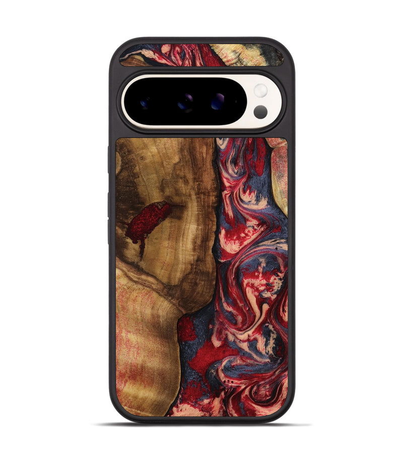 Pixel 9 Wood Phone Case - Avah (Red, 799497)
