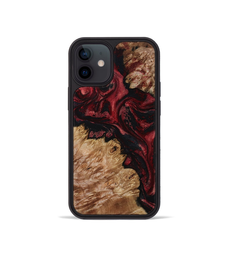 iPhone 12 mini Wood Phone Case - Lee (Red, 799498)