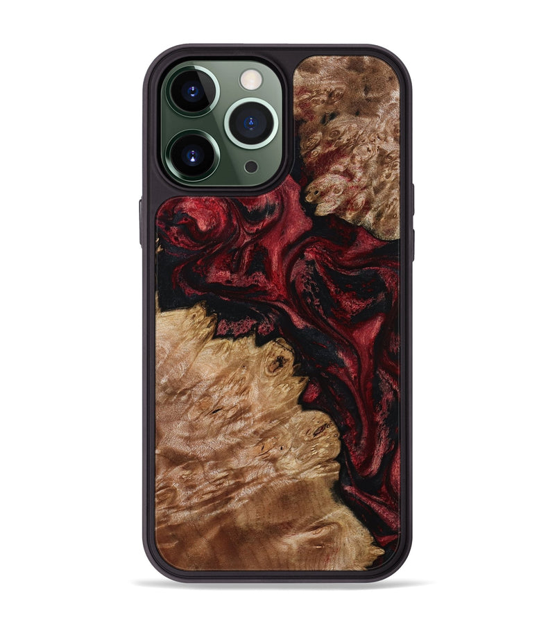 iPhone 13 Pro Max Wood Phone Case - Lee (Red, 799498)