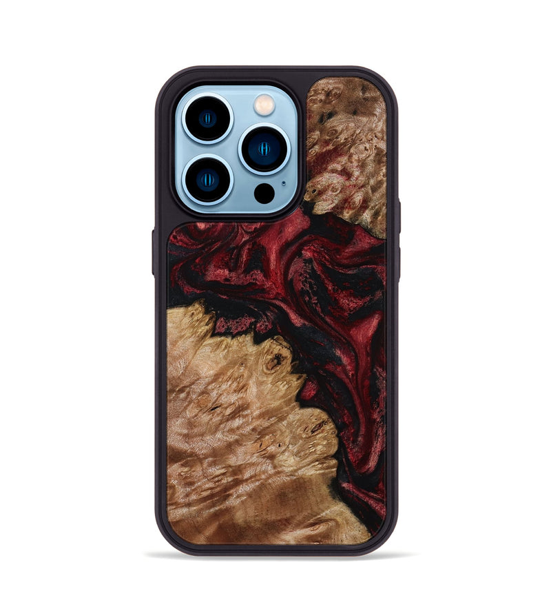 iPhone 14 Pro Wood Phone Case - Lee (Red, 799498)