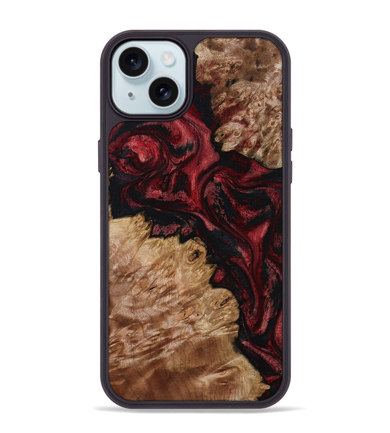 iPhone 15 Plus Wood Phone Case - Lee (Red, 799498)