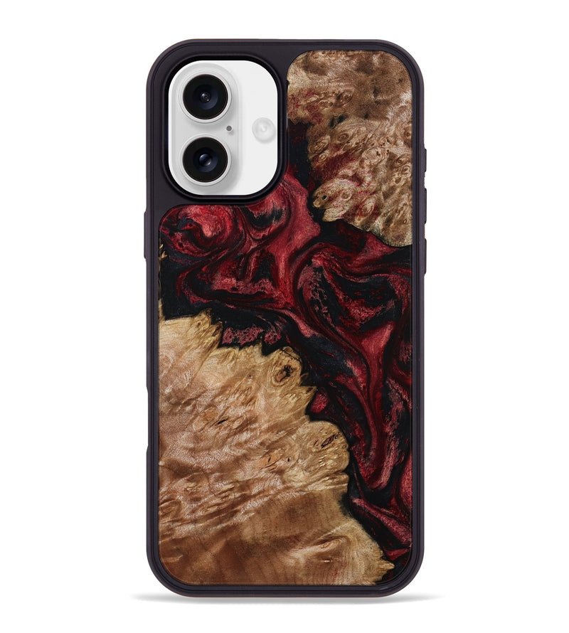 iPhone 16 Plus Wood Phone Case - Lee (Red, 799498)