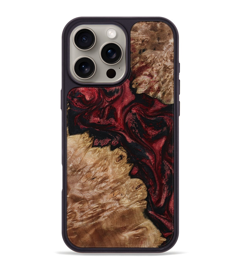 iPhone 16 Pro Max Wood Phone Case - Lee (Red, 799498)