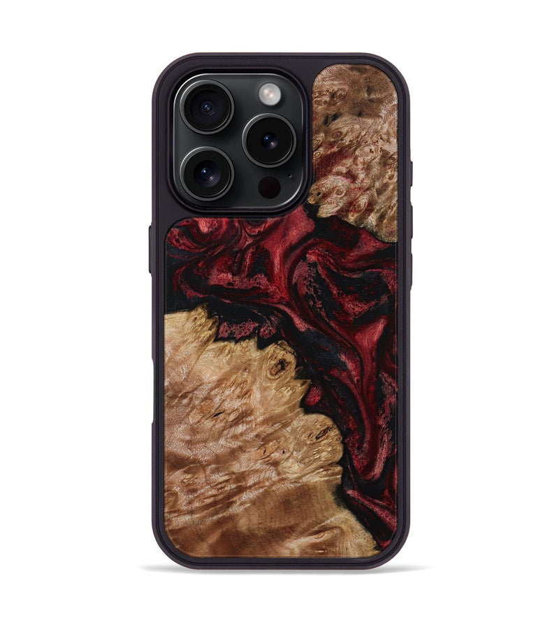 iPhone 16 Pro Wood Phone Case - Lee (Red, 799498)