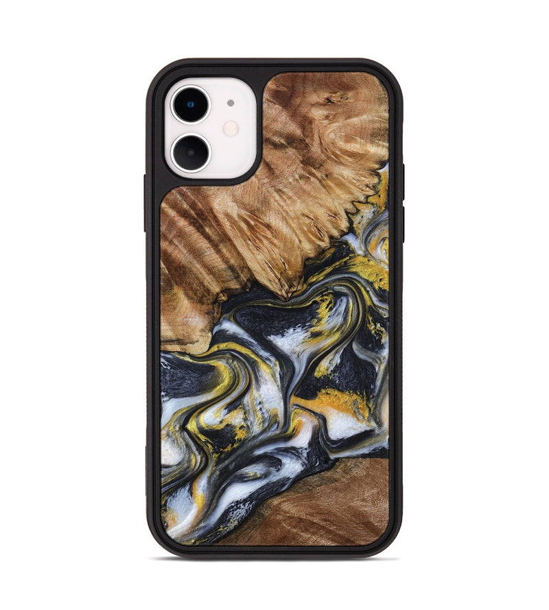 iPhone 11 Wood Phone Case - Daniela (Black & White, 799500)