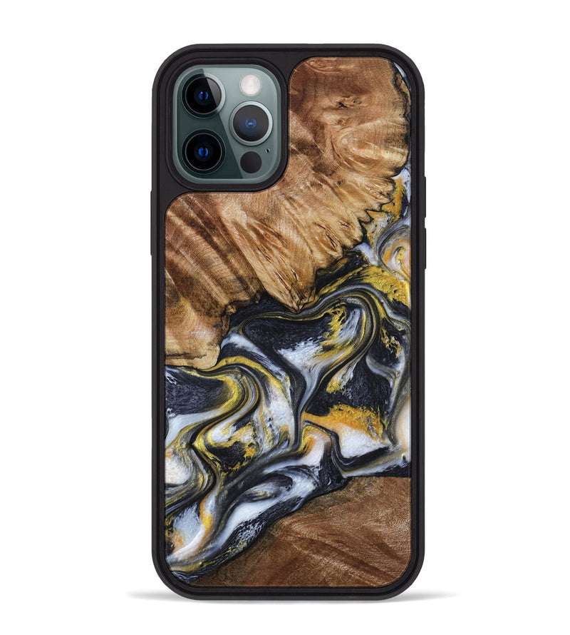 iPhone 12 Pro Max Wood Phone Case - Daniela (Black & White, 799500)