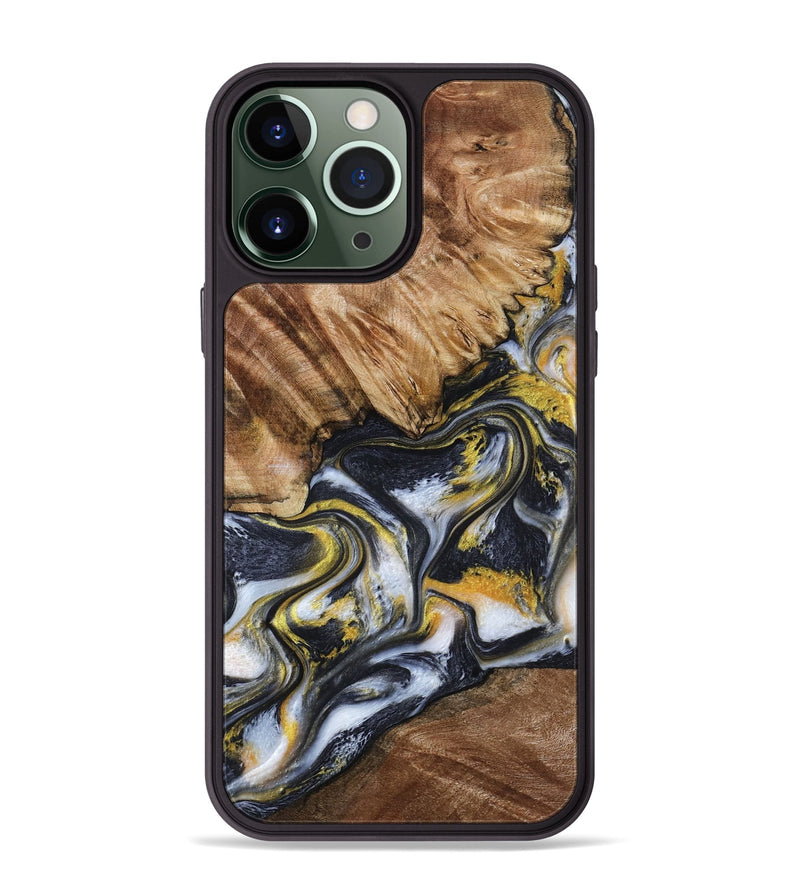 iPhone 13 Pro Max Wood Phone Case - Daniela (Black & White, 799500)