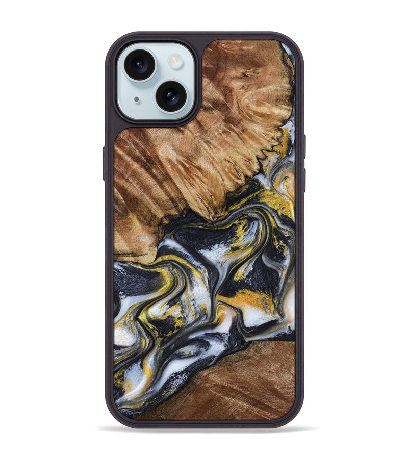 iPhone 15 Plus Wood Phone Case - Daniela (Black & White, 799500)