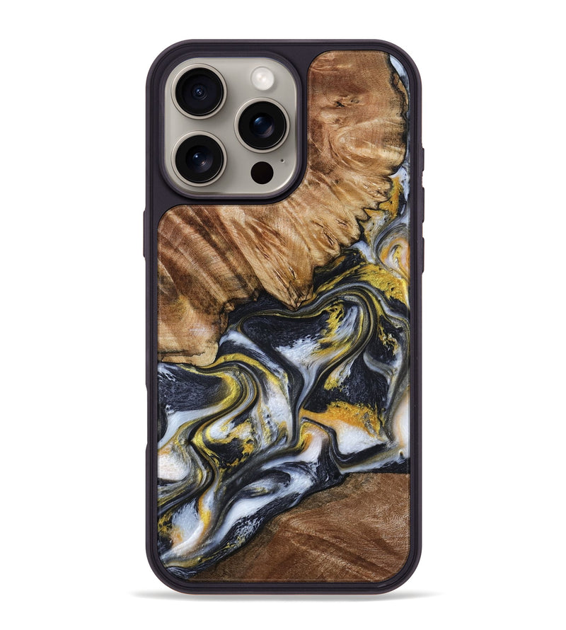 iPhone 16 Pro Max Wood Phone Case - Daniela (Black & White, 799500)