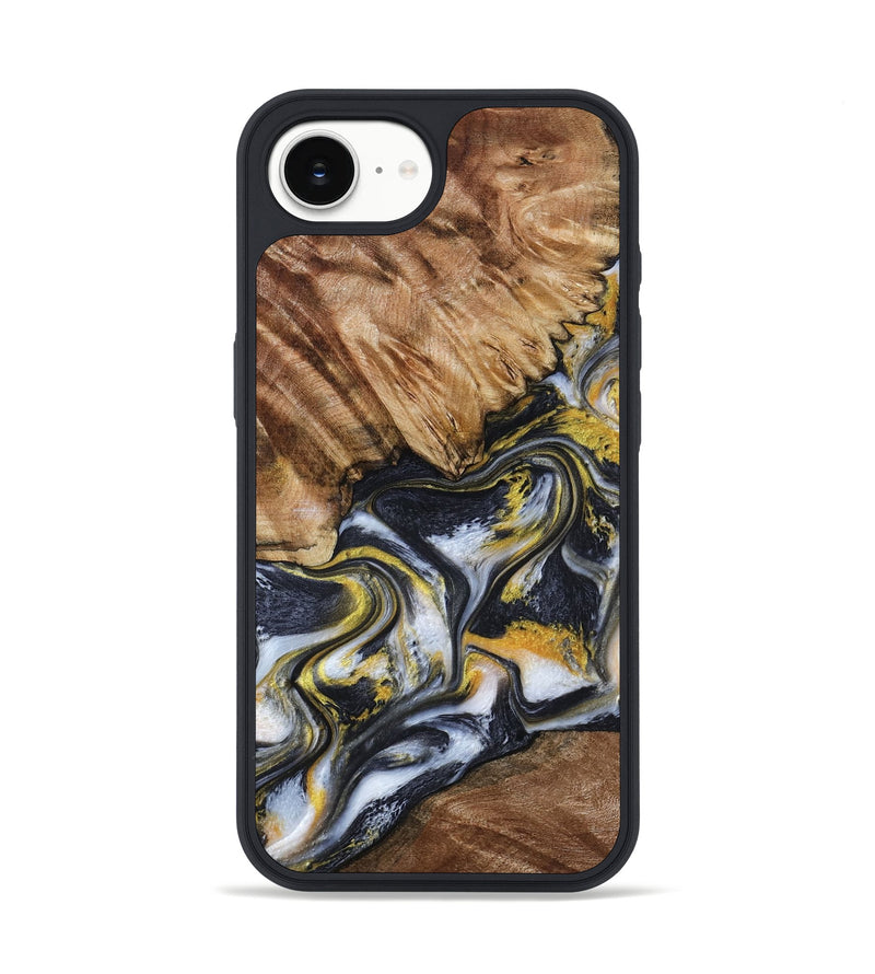 iPhone 16e Wood Phone Case - Daniela (Black & White, 799500)