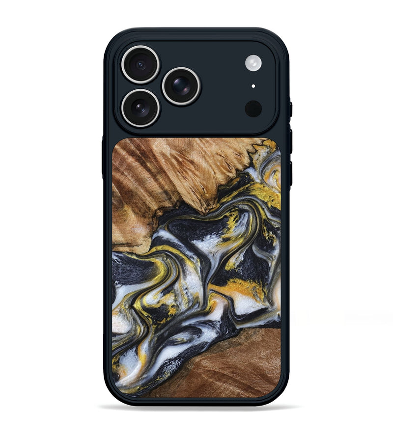 iPhone 17 Pro Max Wood Phone Case - Daniela (Black & White, 799500)