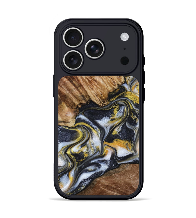 iPhone 17 Pro Wood Phone Case - Daniela (Black & White, 799500)