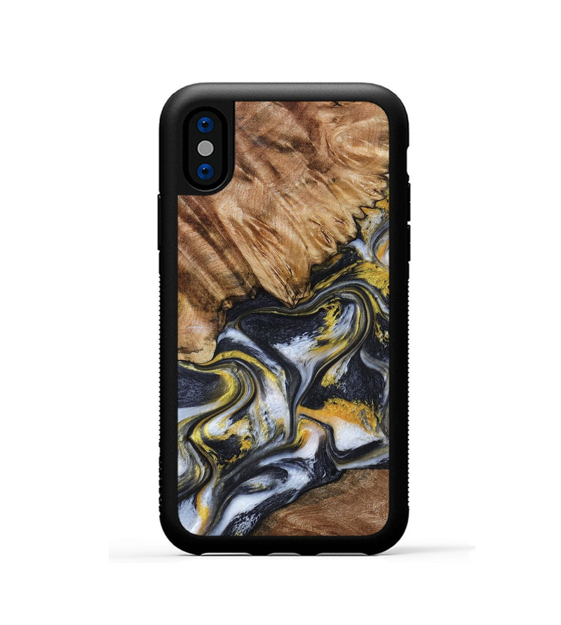 iPhone Xs Wood Phone Case - Daniela (Black & White, 799500)