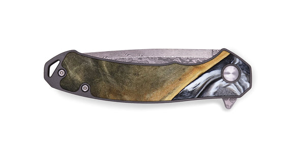 EDC Wood Pocket Knife - Telly (Black & White, 799502)