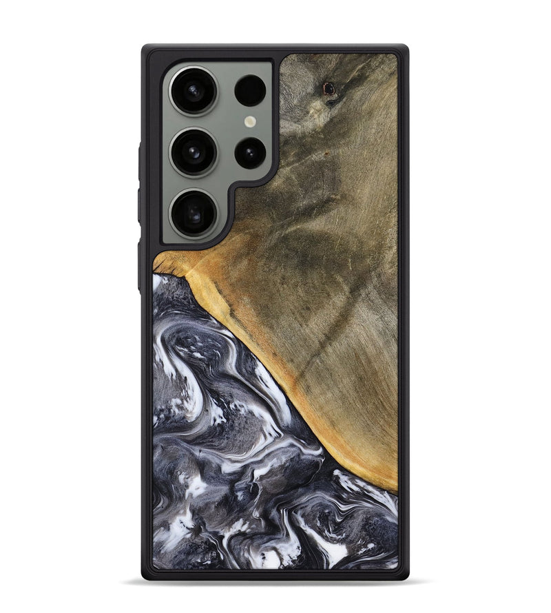 Galaxy S24 Ultra Wood Phone Case - Telly (Black & White, 799502)