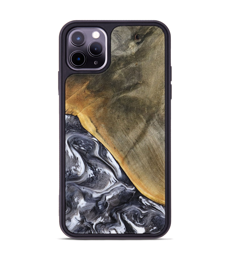 iPhone 11 Pro Max Wood Phone Case - Telly (Black & White, 799502)