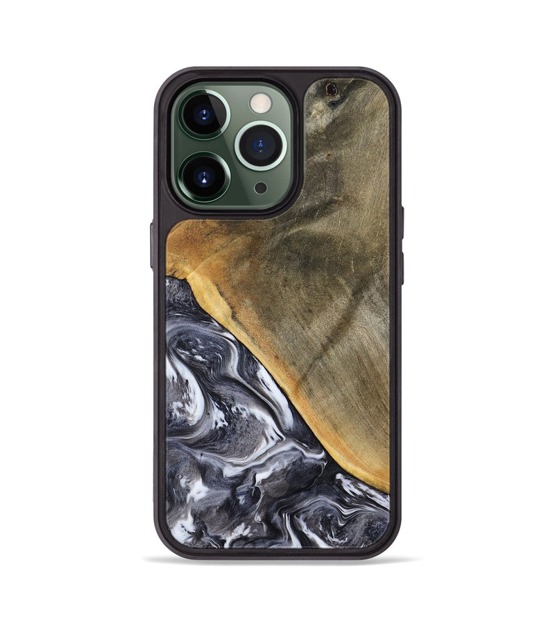 iPhone 13 Pro Wood Phone Case - Telly (Black & White, 799502)