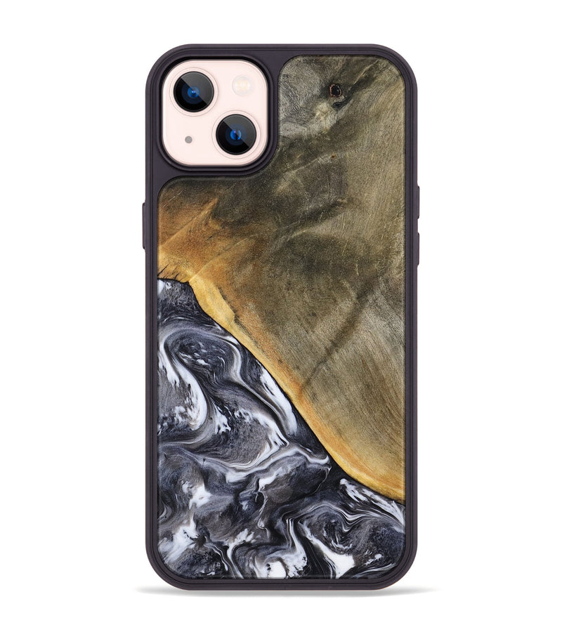 iPhone 14 Plus Wood Phone Case - Telly (Black & White, 799502)
