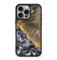 iPhone 16 Pro Max Wood Phone Case - Telly (Black & White, 799502)