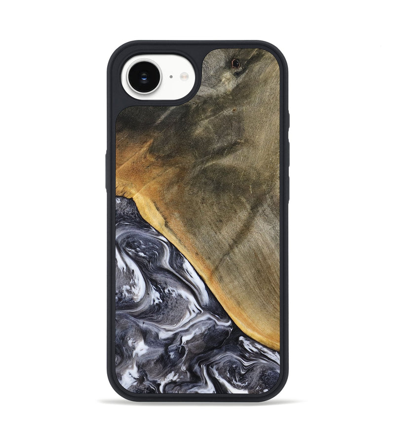 iPhone 16e Wood Phone Case - Telly (Black & White, 799502)