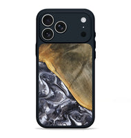 iPhone 17 Pro Max Wood Phone Case - Telly (Black & White, 799502)