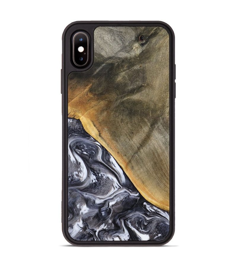 iPhone Xs Max Wood Phone Case - Telly (Black & White, 799502)